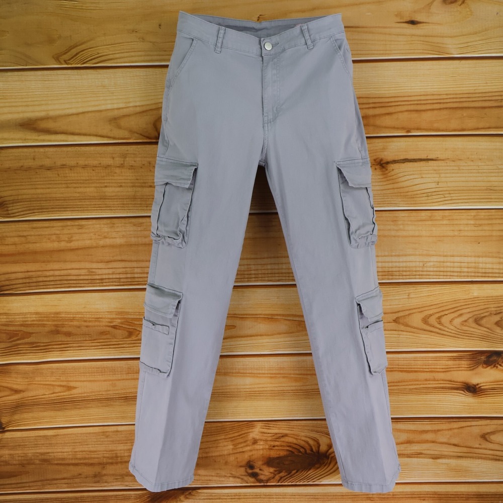 Gilipur Cargo Pants Unisex Kids Sz XL‎ WAIST: 31-33" Gray Cargo Pockets Straight